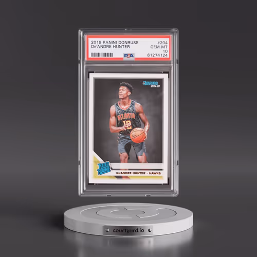 2019 Panini Donruss #204 DE'Andre Hunter (PSA 10 GEM MINT)