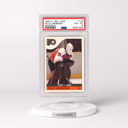 1985 O-Pee-Chee #110 Pelle Lindbergh - Memorial (PSA 8 NM-MT)