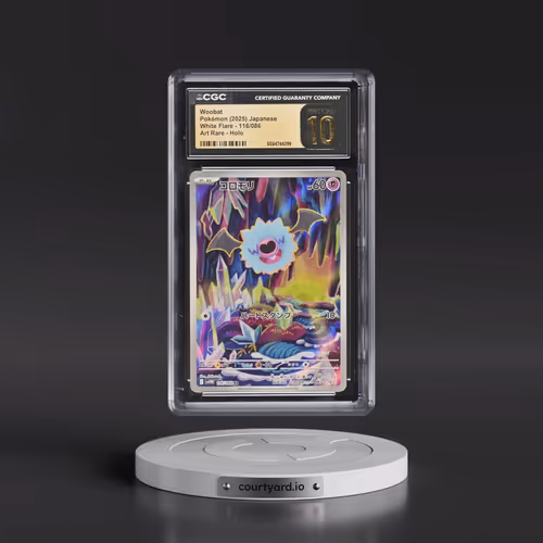 2025 White Flare - sv11W #116/086 Woobat - Art Rare Holo (CGC 10 PRISTINE)