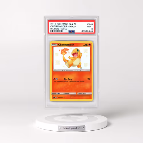 2019 Pokémon Sun & Moon Hidden Fates #SV6 Charmander - Holo (PSA 9 MINT)