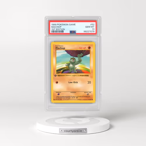1999 Pokémon Game #52 Machop - 1st Edition (PSA 10 GEM MINT)