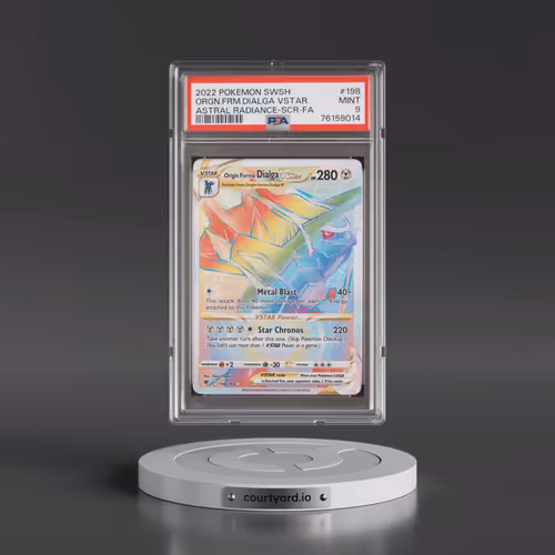 2022 Pokémon Sword & Shield Astral Radiance #198 Origin Forme Dialga Vstar - Full Art Secret (PSA 9