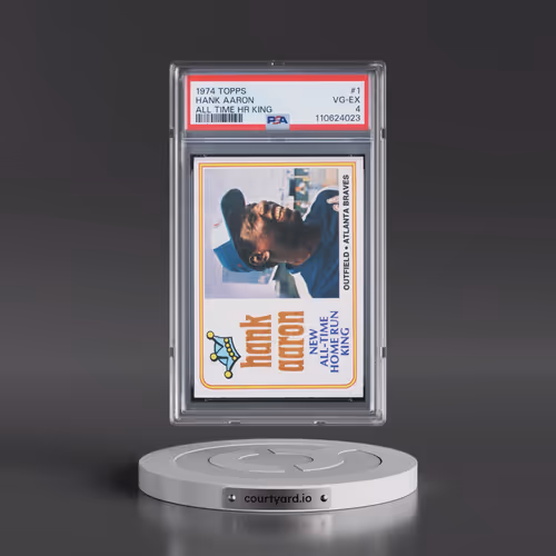 1974 Topps #1 Hank Aaron - All Time HR King (PSA 4 VG-EX)