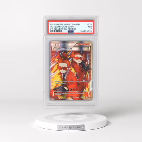 2017 Pokémon Premium Trainer XY Collection Promo #73a Team Flare Grunt - Full Art (PSA 7 NM)
