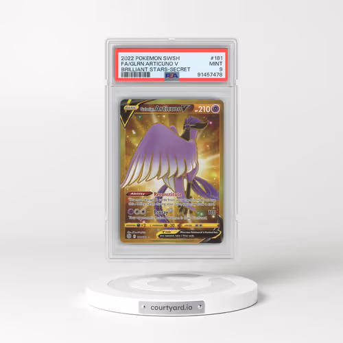 2022 Pokémon Sword & Shield Brilliant Stars #181 Galarian Articuno V - Holo Full Art Secret (PSA 9 MINT)