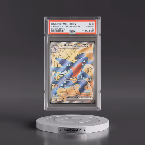2025 Pokémon Dri EN-Destined Rivals #215 Cynthia's Garchomp EX - Holo Ultra Rare (PSA 10 GEM MINT)