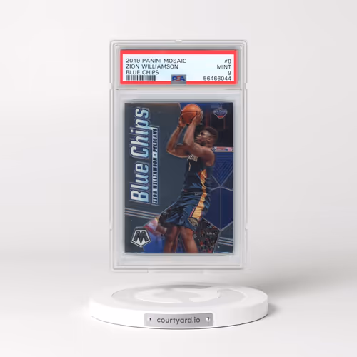 2019 Panini Mosaic Blue Chips #8 Zion Williamson (PSA 9 MINT)