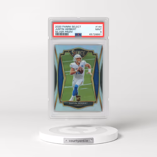2020 Panini Select #144 Justin Herbert - Silver Prizm (PSA 9 MINT)