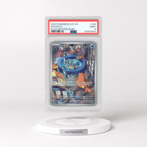 2024 Pokémon Scr EN-Stellar Crown #148 Squirtle - Illustration Rare (PSA 9 MINT)
