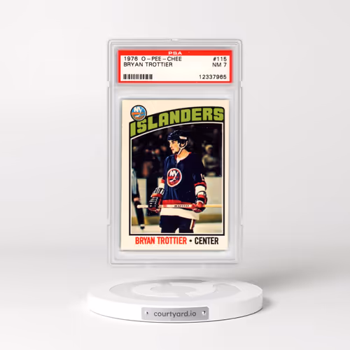 1976 O-Pee-Chee #115 Bryan Trottier (PSA 7 NM)