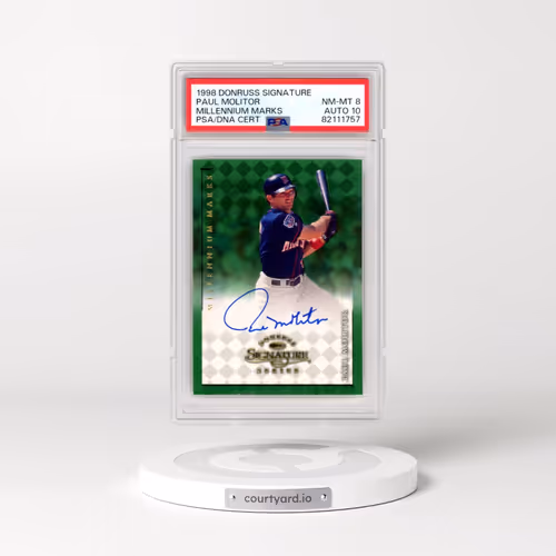 1998 Donruss Signature Millennium Marks Paul Molitor (PSA 8 NM-MT)