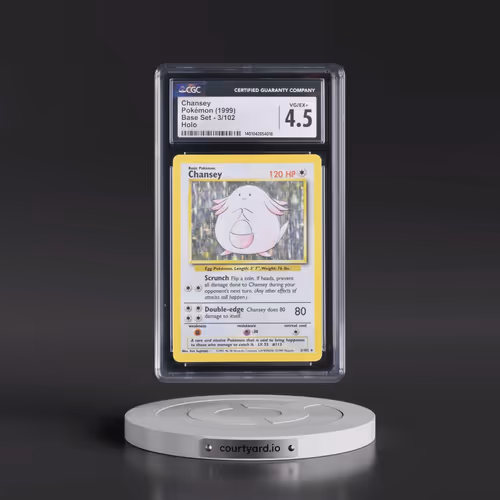 1999 Base Set #3/102 Chansey - Holo (CGC 4.5 VG-EX+)