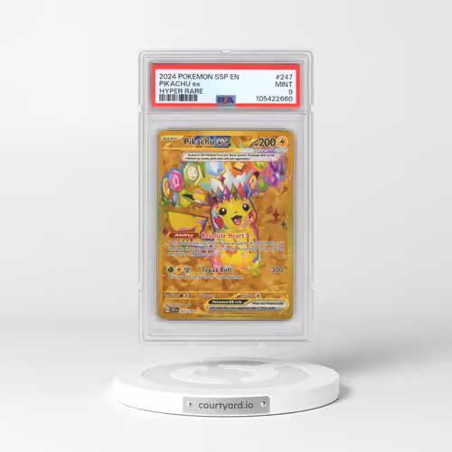 2024 Pokémon Ssp EN-Surging Sparks #247 Pikachu EX - Holo Hyper Rare (PSA 9 MINT)