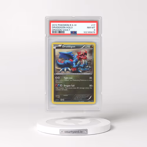 2012 Pokémon Black & White Dragon Vault #17 Druddigon - Holo (PSA 8 NM-MT)