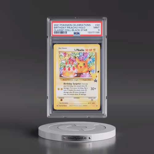 2021 Pokémon Celebrations Classic Collection #24 Birthday Pikachu - Holo (PSA 9 MINT)