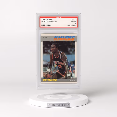 1987 Fleer #102 Rory Sparrow (PSA 9 MINT)