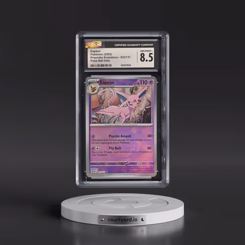2024 Prismatic Evolutions - PRE EN #033/131 Espeon - Poké Ball Holo (CGC 8.5 NM-MT+)