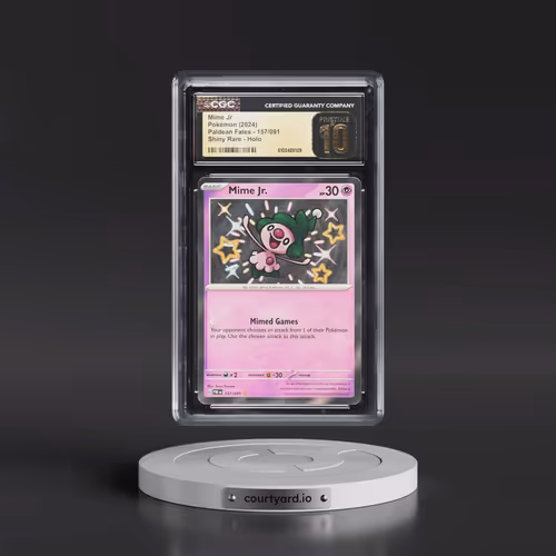 2024 Paldean Fates - PAF EN #157/091 Mime Jr. - Shiny Rare Holo (CGC 10 PRISTINE)