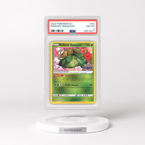 2022 Pokémon Go #004 Radiant Venusaur - Holo (PSA 8 NM-MT)