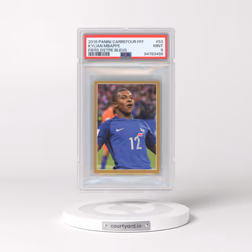 2018 Panini Carrefour Fff Fiers D'Etre Bleus #53 Kylian Mbappe (PSA 9 MINT)