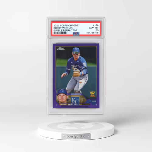 2023 Topps Chrome #176 Bobby Witt Jr. - Purple Refractor (PSA 10 GEM MINT)