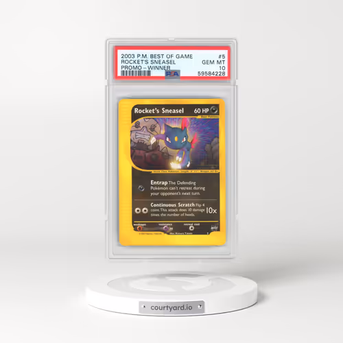 2003 Pokémon Best of Game Promo #5 Rocket's Sneasel - Winner (PSA 10 GEM MINT)