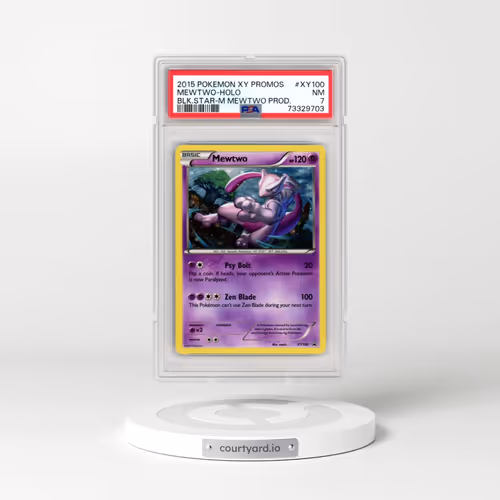 2015 Pokémon XY Black Star Promos #XY100 Mewtwo - Holo Mega Mewtwo Products (PSA 7 NM)
