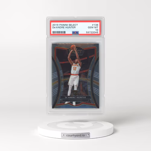 2019 Panini Select #136 DE'Andre Hunter (PSA 10 GEM MINT)