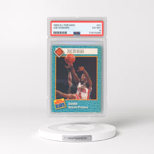 1989 S.I. for Kids #91 Joe Dumars (PSA 6 EX-MT)