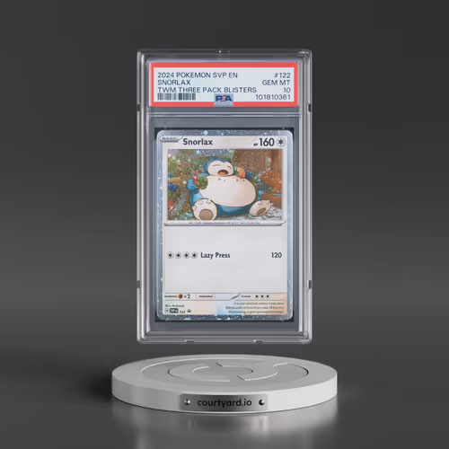 2024 Pokémon Svp EN-SV Black Star Promo #122 Snorlax - Twilight Masquerade Three Pack Blisters (PSA
