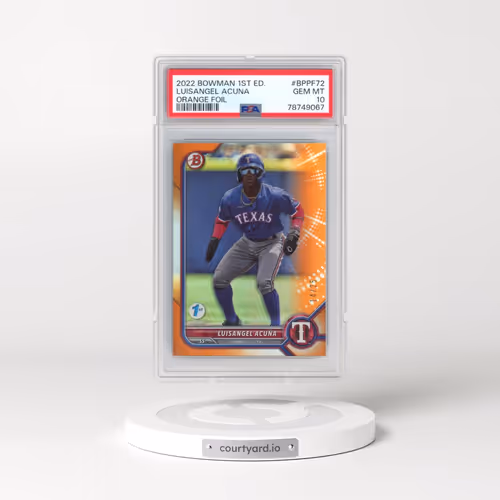 2022 Bowman 1st Edition #BPPF72 Luisangel Acuna - Orange Foil (PSA 10 GEM MINT)