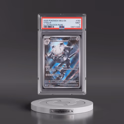 2025 Pokémon Meg EN-Mega Evolution #150 Steelix - Illustration Rare (PSA 9 MINT)