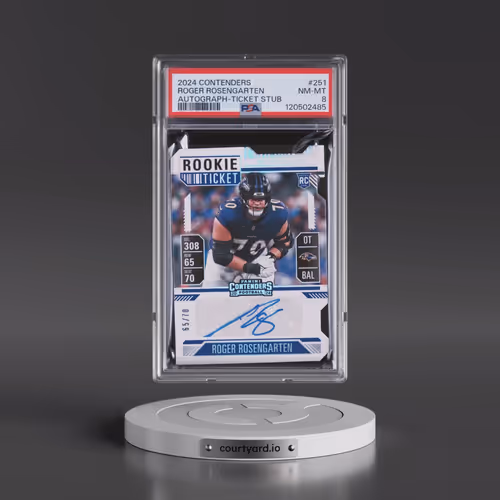 2024 Panini Contenders #251 Roger Rosengarten - Autograph-Ticket Stub (PSA 8 NM-MT)