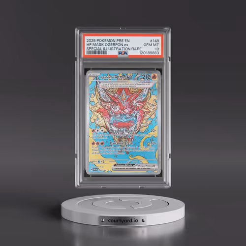 2025 Pokémon Pre EN-Prismatic Evolutions #148 Hearthflame Mask Ogerpon EX - Holo Special Illustratio