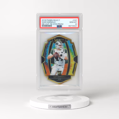 2018 Panini Select #107 Sam Darnold - Die-Cut Tie-Dye Prizm (PSA 10 GEM MINT)