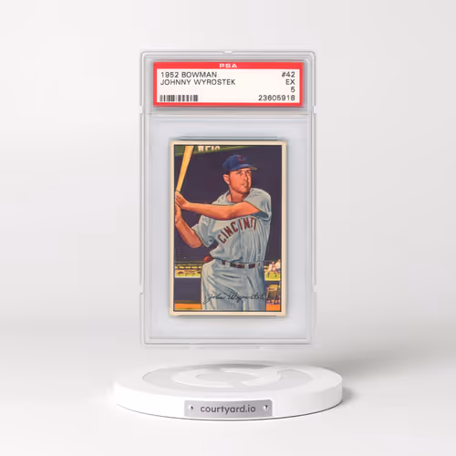 1952 Bowman #42 Johnny Wyrostek (PSA 5 EX)