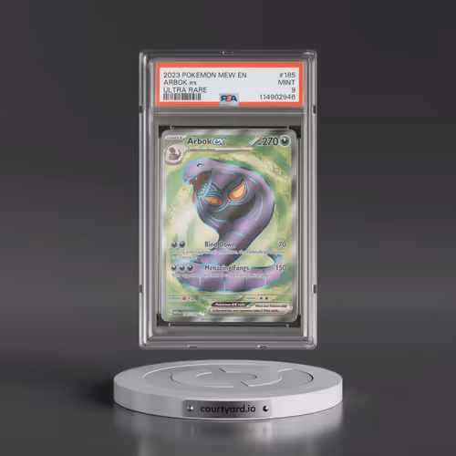 2023 Pokémon Mew EN-151 #185 Arbok EX - Holo Ultra Rare (PSA 9 MINT)