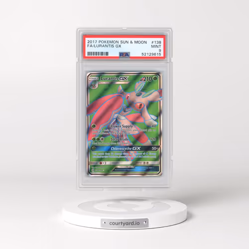2017 Pokémon Sun & Moon #138 Lurantis GX - Holo Full Art (PSA 9 MINT)