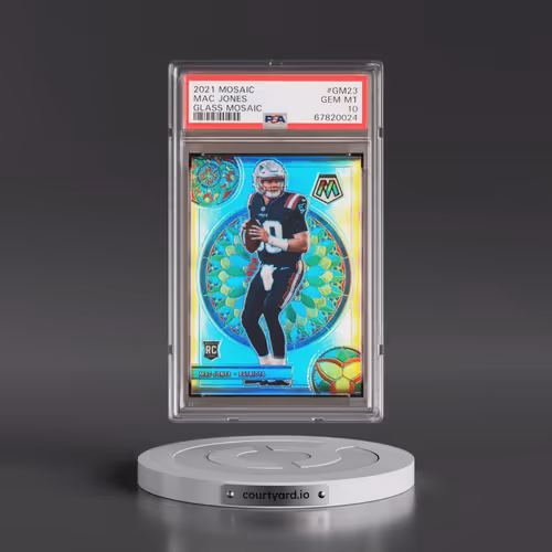 2021 Panini Mosaic Glass Mosaic #GM23 Mac Jones (PSA 10 GEM MINT)