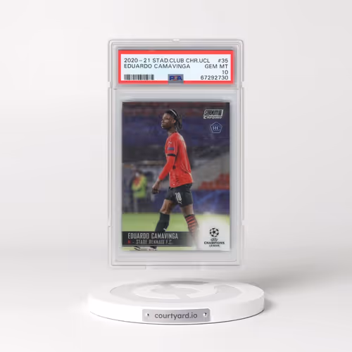 2020 Stadium Club Chrome UEFA Champions League #35 Eduardo Camavinga (PSA 10 GEM MINT)