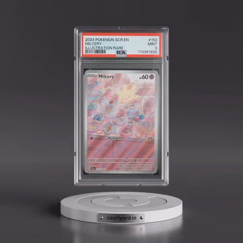 2024 Pokémon Scr EN-Stellar Crown #152 Milcery - Illustration Rare (PSA 9 MINT)