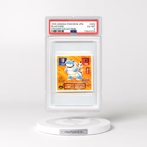 1996 Japanese Amada Sticker Collection #9 Blastoise - Sticker Collection (PSA 6 EX-MT)
