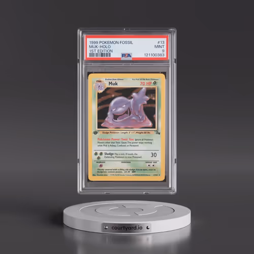 1999 Pokémon Fossil #13 Muk - 1st Edition Holo (PSA 9 MINT)