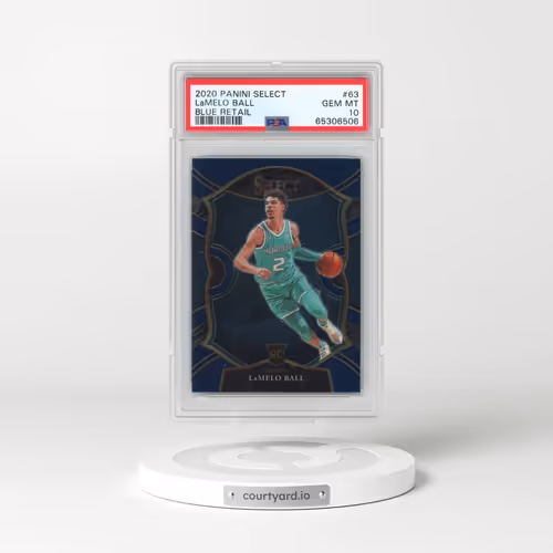 2020 Panini Select #63 LaMelo Ball - Blue Retail (PSA 10 GEM MINT)