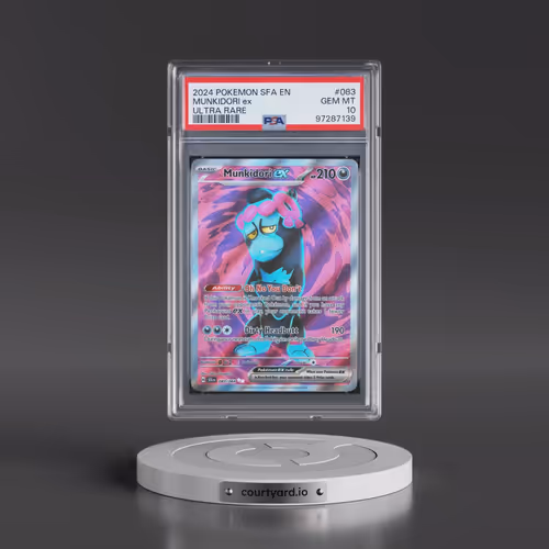 2024 Pokémon Sfa EN-Shrouded Fable #083 Munkidori EX - Holo Ultra Rare (PSA 10 GEM MINT)