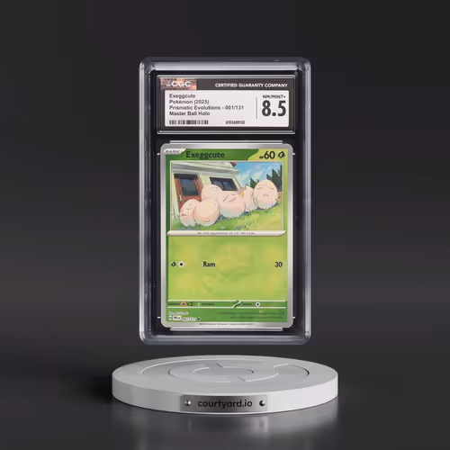 2025 Pokémon Pre EN-Prismatic Evolutions #001 Exeggcute - Reverse Holo Master Ball (CGC 8.5 NM-MT+)