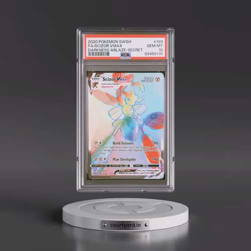 2020 Pokémon Sword & Shield Darkness Ablaze #193 Scizor Vmax - Full Art Secret (PSA 10 GEM MINT)