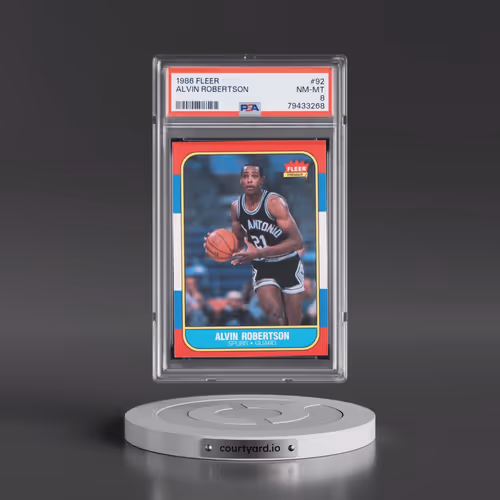 1986 Fleer #92 Alvin Robertson (PSA 8 NM-MT)