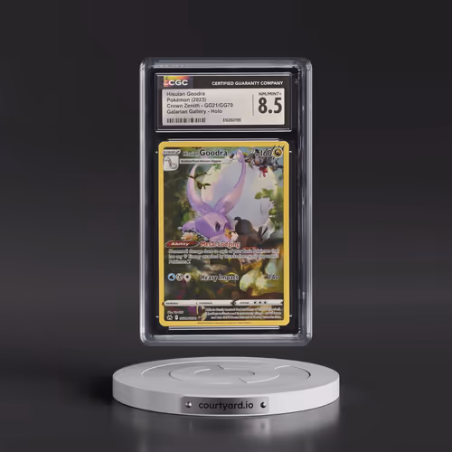 2023 Crown Zenith #GG21/GG70 Hisuian Goodra - Galarian Gallery Holo (CGC 8.5 NM-MT+)