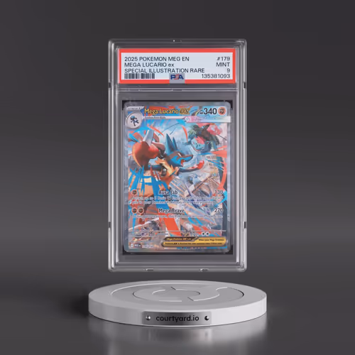 2025 Pokémon Meg EN-Mega Evolution #179 Mega Lucario EX - Holo Special Illustration Rare (PSA 9 MINT